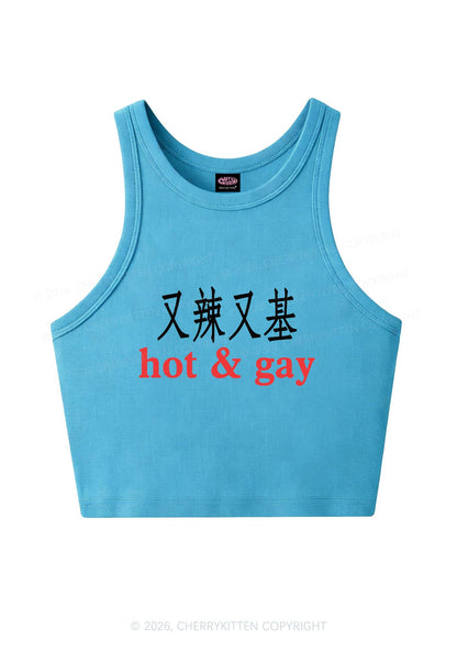 Hot Gay Pride Y2K Crop Tank Top Cherrykitten