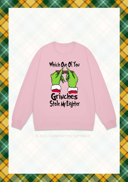 Which One Of You Stole My Lighter Christmas Y2K Sweatshirt Cherrykitten