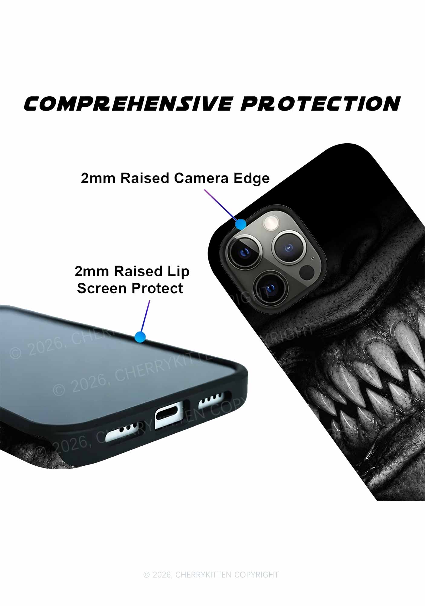 Halloween Monster Sharp Fangs Y2K Phone Case Cherrykitten