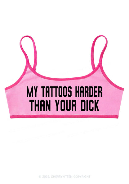 My Tattoos Harder Than Your Dxxk Y2K Super Crop Cami Cherrykitten