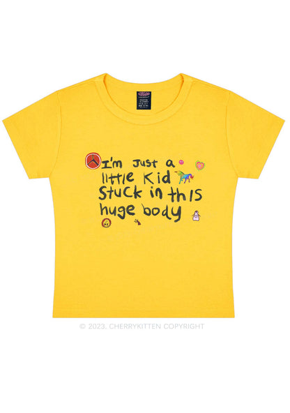 Stuck In Huge Body Y2K Baby Tee Cherrykitten
