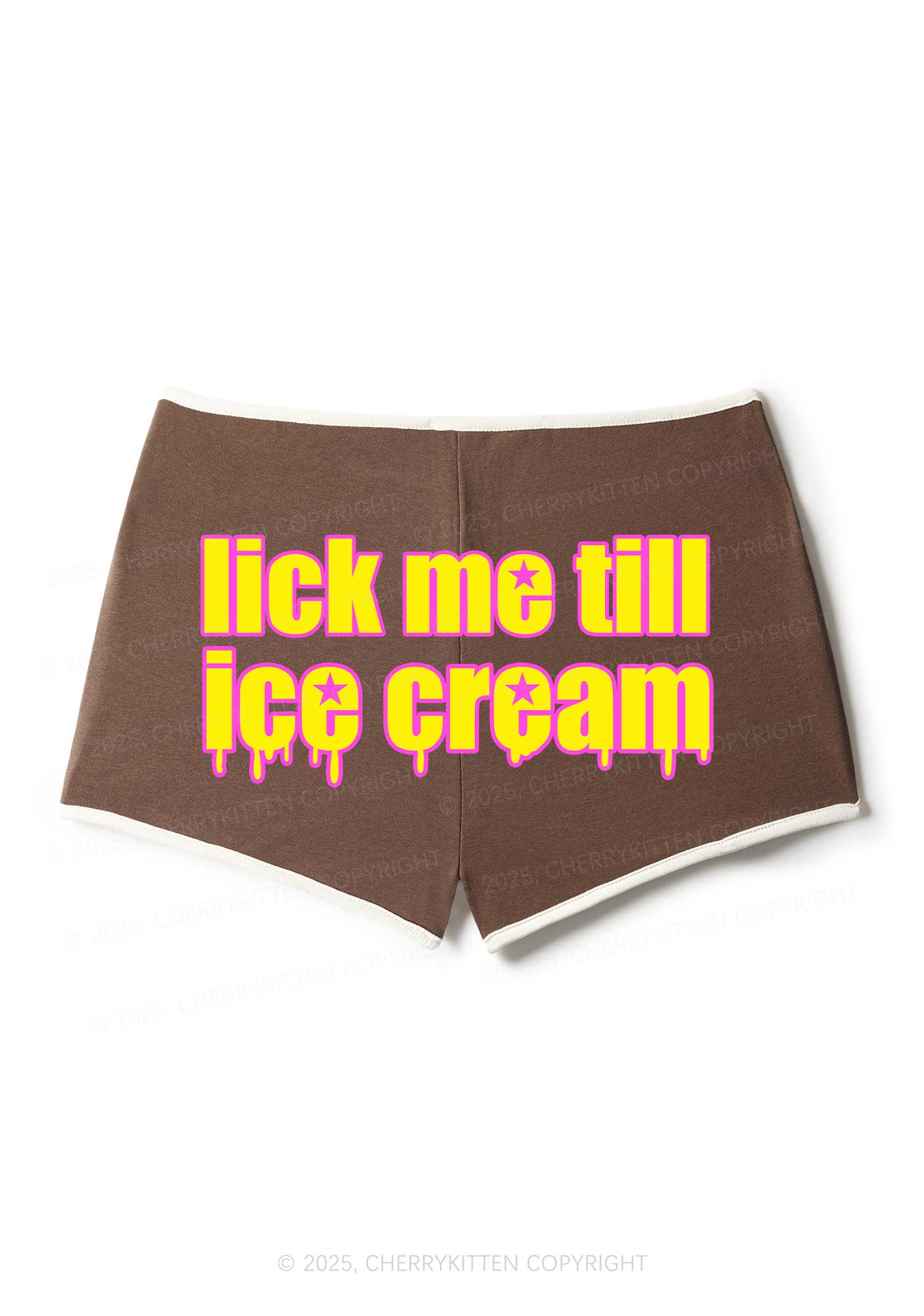 Lick Me Till Ice Cream Y2K Booty Shorts Cherrykitten