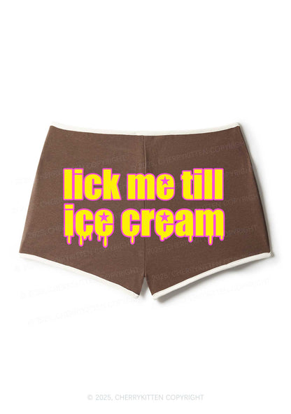 Lick Me Till Ice Cream Y2K Booty Shorts Cherrykitten