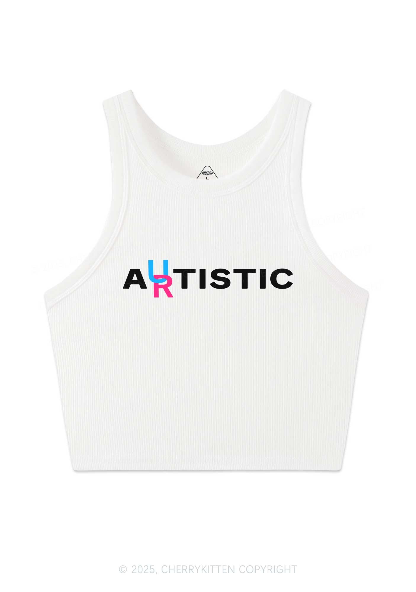 Autistic Artistic Y2K Crop Tank Top Cherrykitten