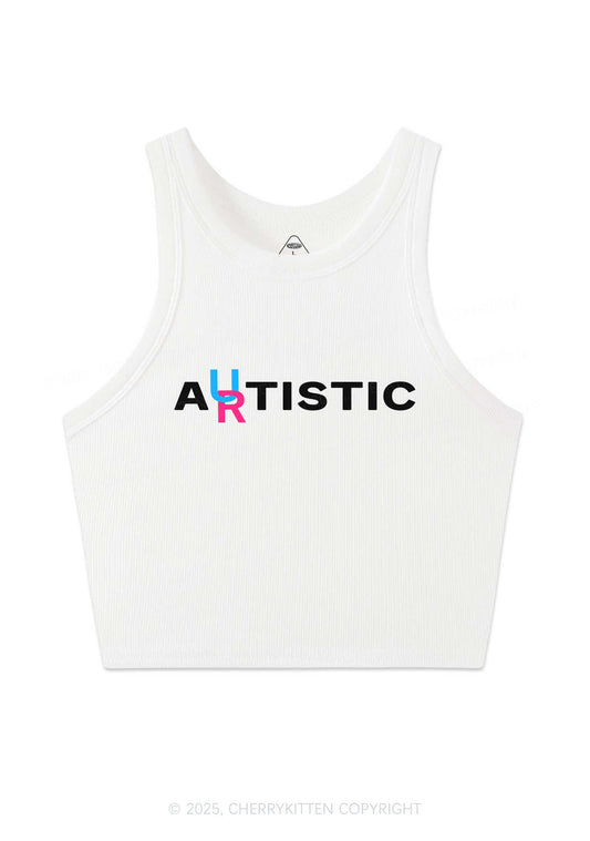 Autistic Artistic Y2K Crop Tank Top Cherrykitten