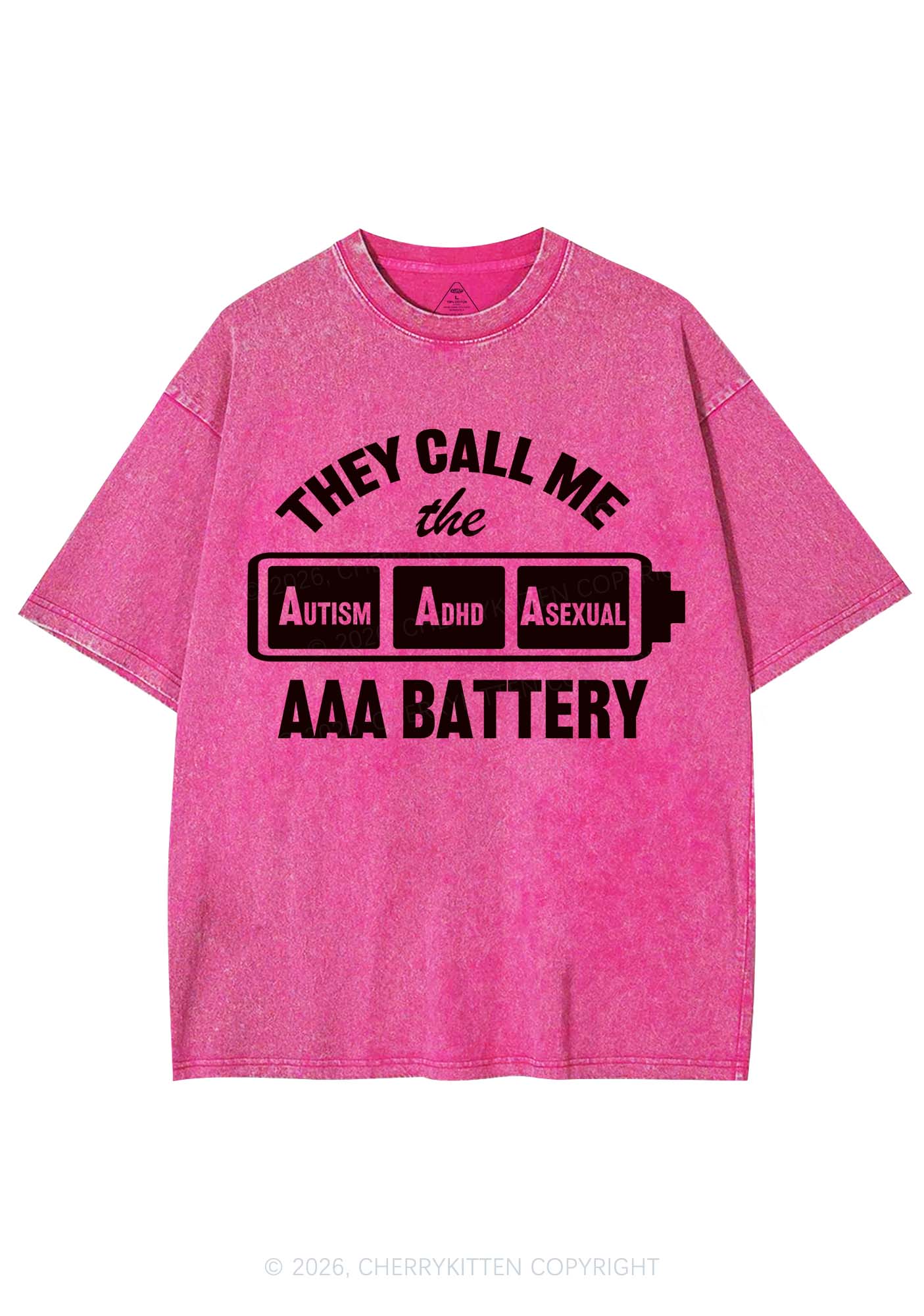 They Call Me AAA Battery Pride Y2K Shirts Washed Tee Cherrykitten