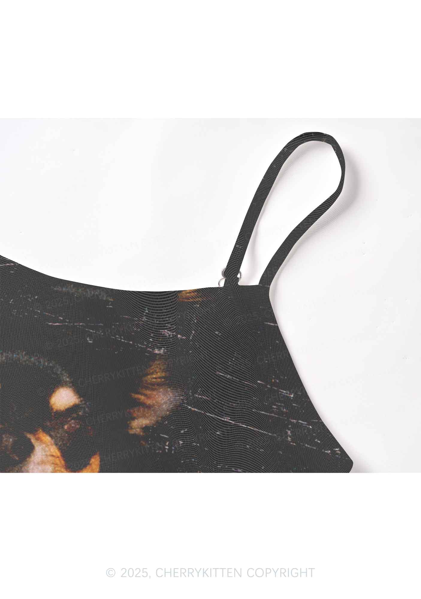 Growling Puppy Y2K Mesh Cami Tank Cherrykitten