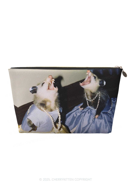 Princess Rats Y2K Leather Makeup Bag Cherrykitten