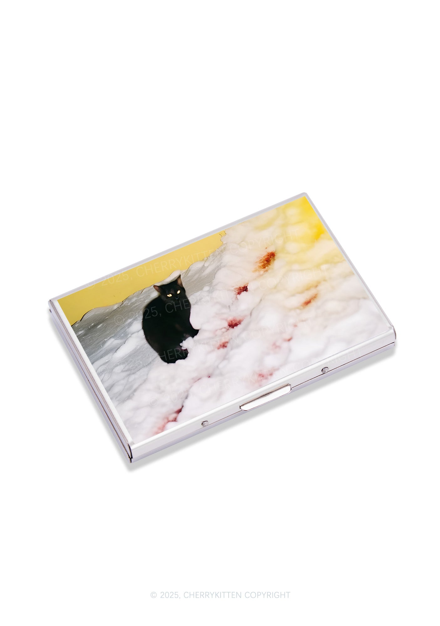 Snow Cat Y2K Mirror Cigarette Case Cherrykitten