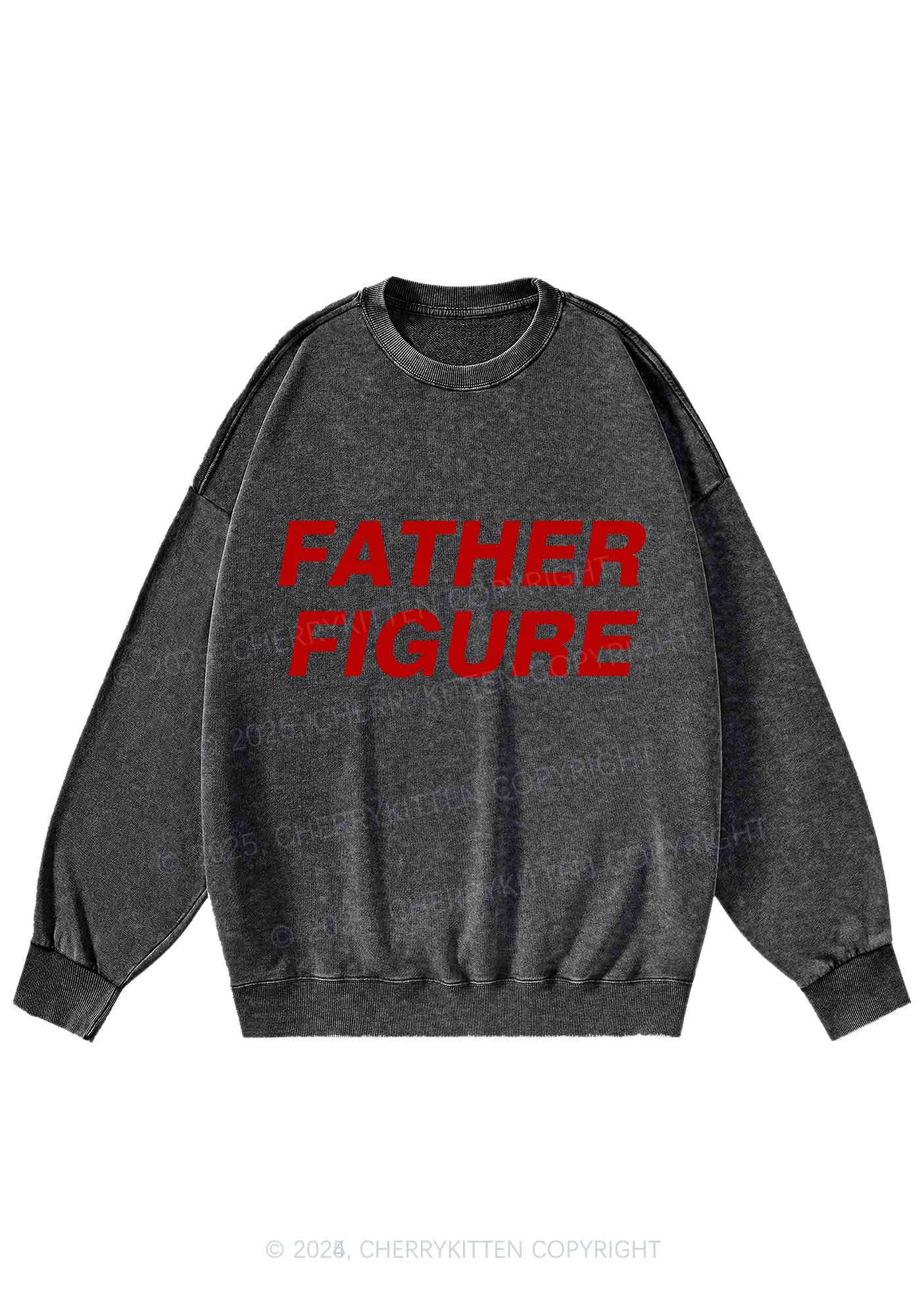 Father Figure Y2K Washed Sweatshirts Cherrykitten