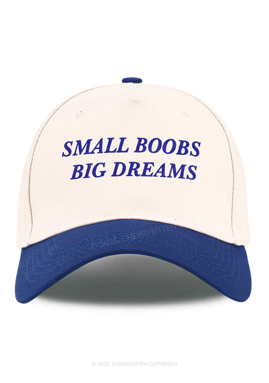 Embroidered Small But Big Dreams Y2K Color Block Baseball Cap Cherrykitten