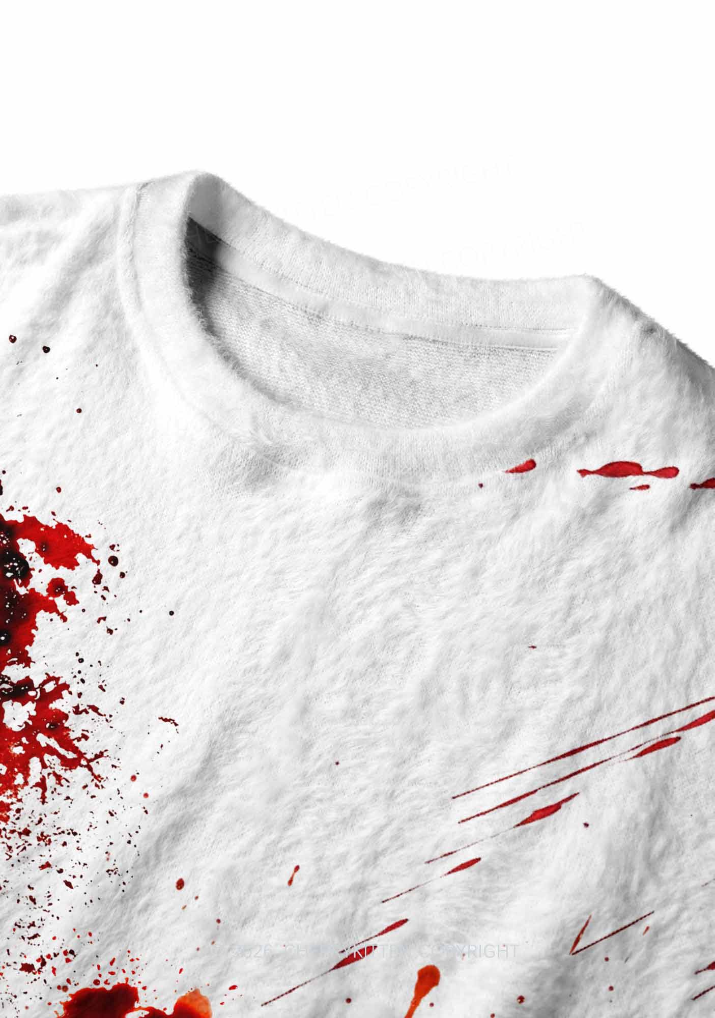Halloween Bloody Stain Splatter Y2K Knit Sweatshirt Cherrykitten