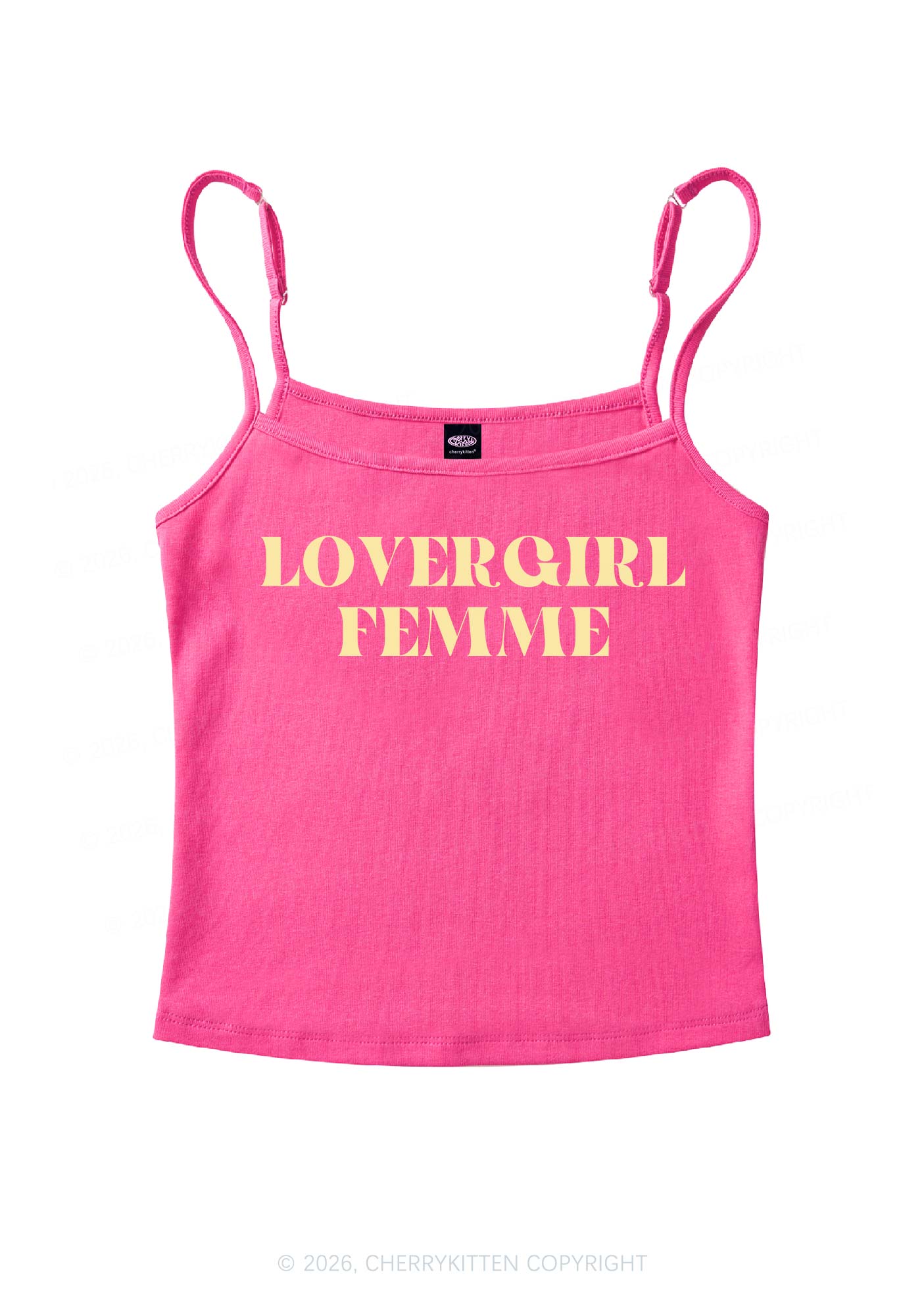 Lovergirl Femme Pride Y2K Spaghetti Strap Cami Cherrykitten