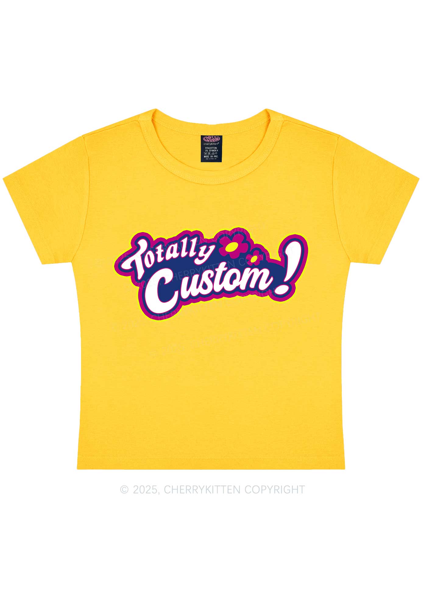 Totally Custom Y2K Baby Tee Cherrykitten