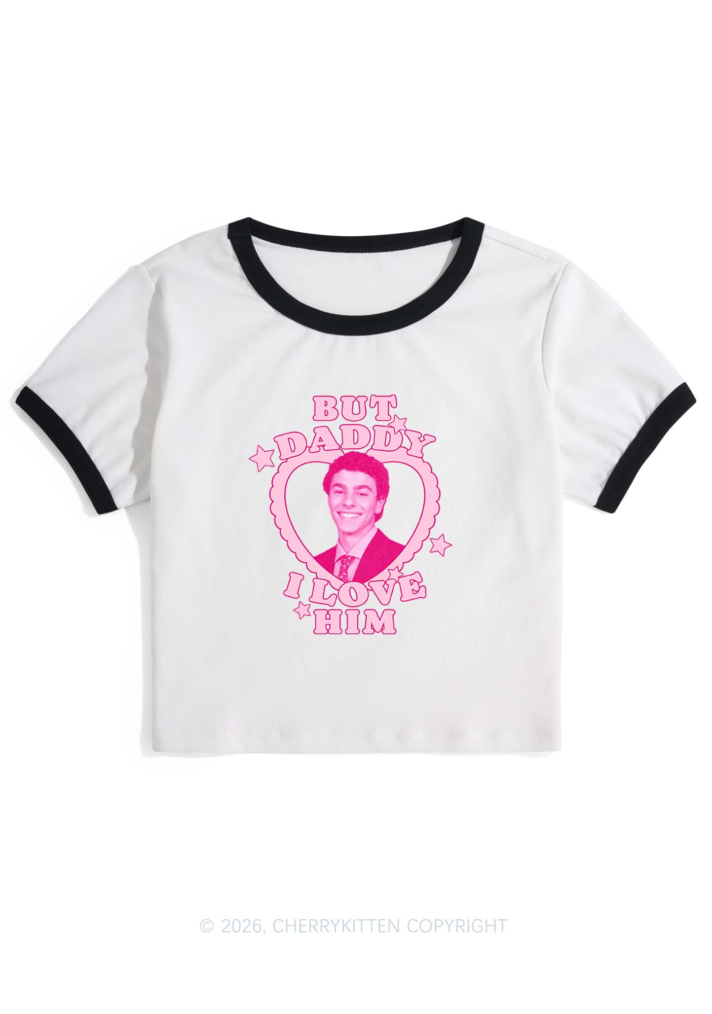 Daddy I Love Him Luigi Y2K Ringer Tee Cherrykitten