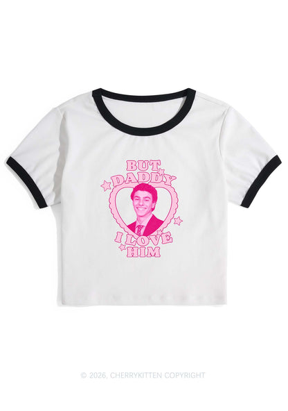 Daddy I Love Him Luigi Y2K Ringer Tee Cherrykitten