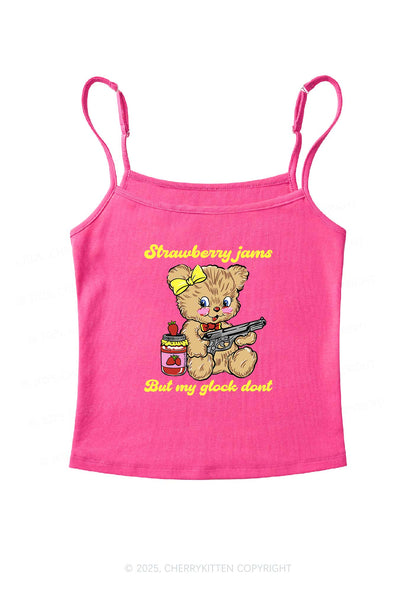 Strawberry Jams Bear Y2K Spaghetti Strap Cami Cherrykitten