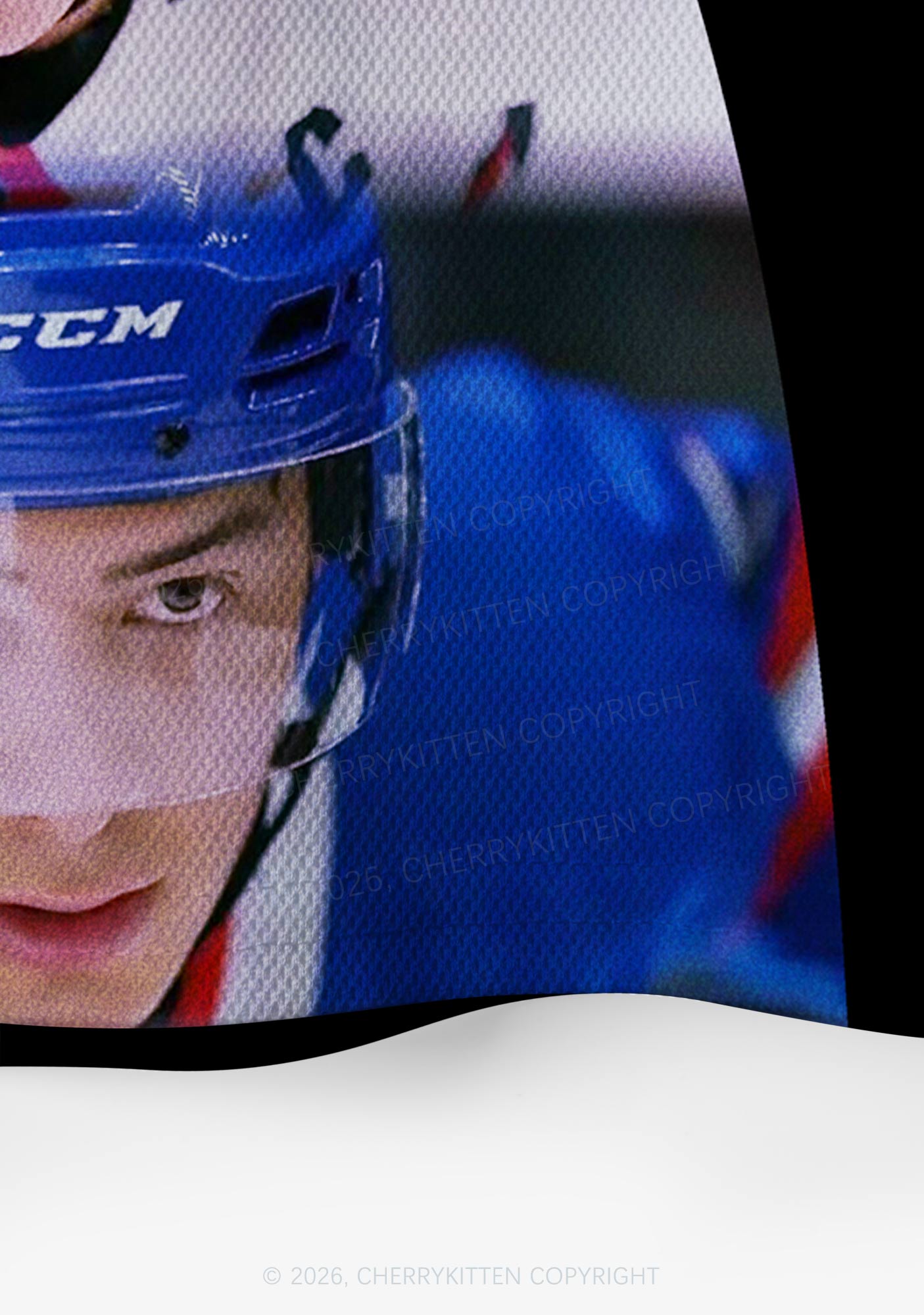 Black Hockey Match HR Y2K Crop Sport Jersey Shirts Cherrykitten