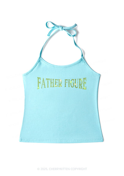 Rhinestone Father Figure Y2K Halter Neck Cami Cherrykitten