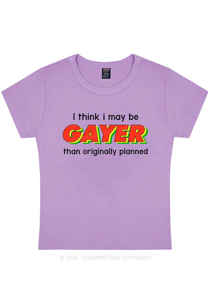 I May Be Gayer Pride Y2K Baby Tee Cherrykitten