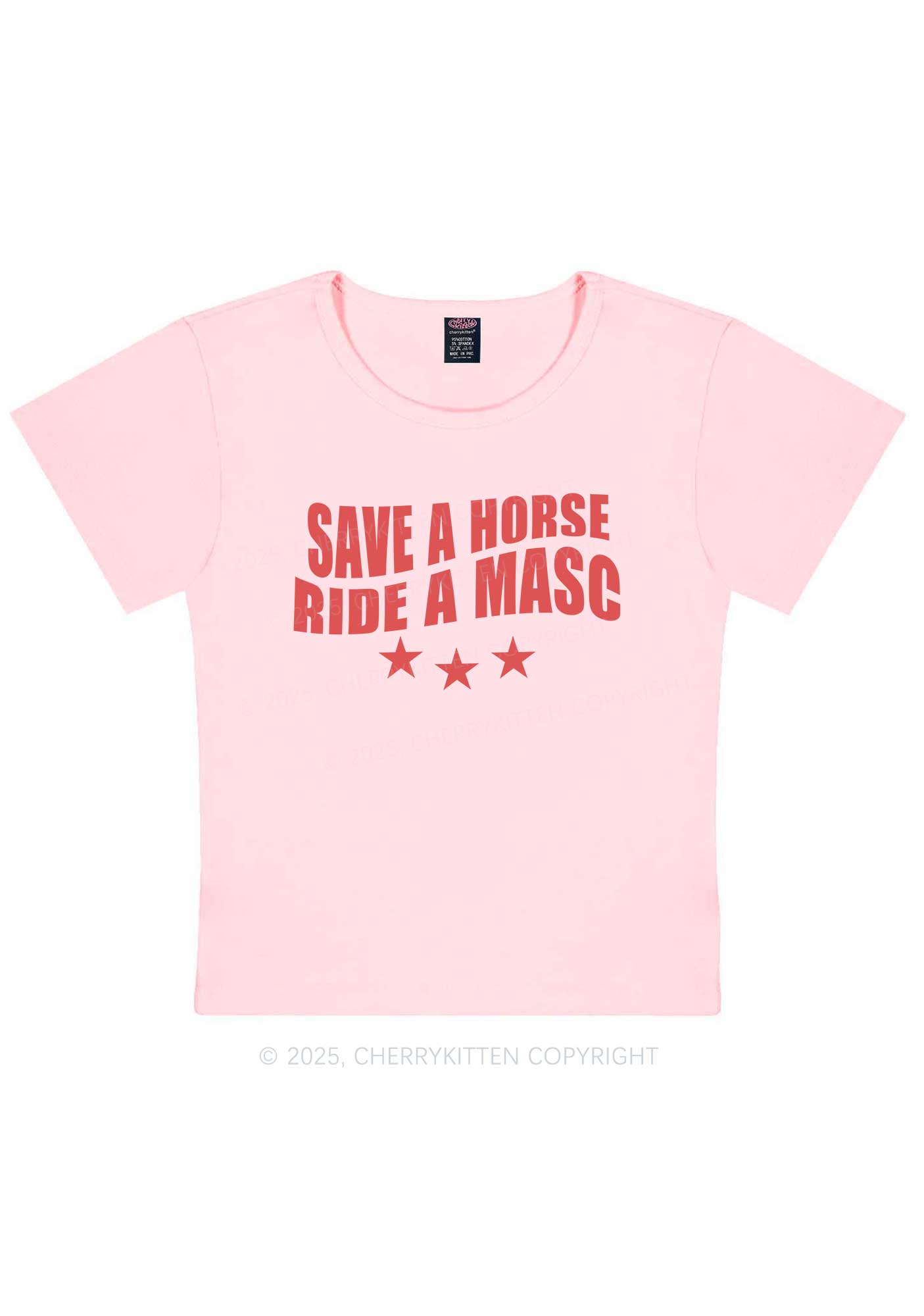 Ride A Masc Pride Y2K Baby Tee Cherrykitten