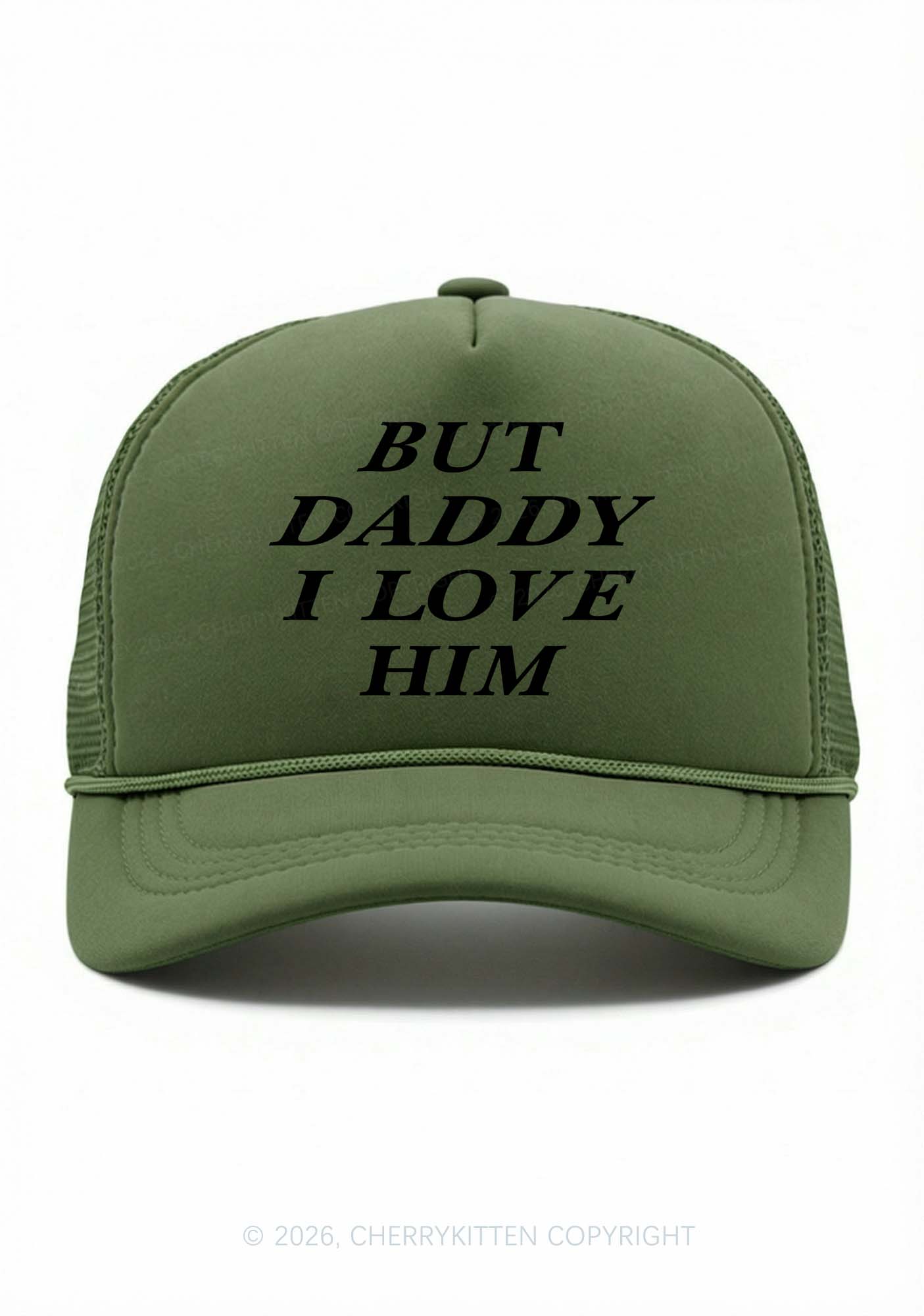 But Daddy I Love Him Pride Y2K Trucker Hat Cherrykitten