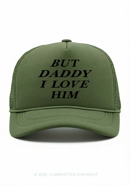 But Daddy I Love Him Pride Y2K Trucker Hat Cherrykitten