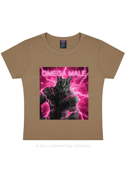 Omega Male Y2K Baby Tee Cherrykitten