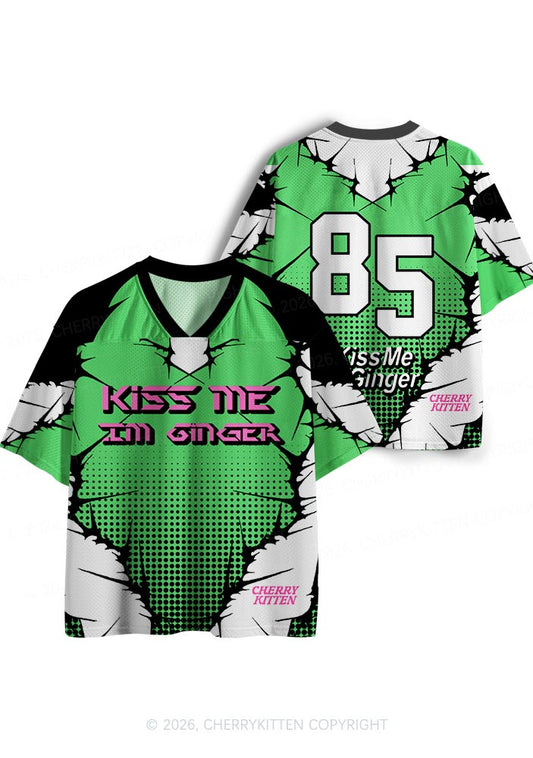 Custom Kiss Me Im Ginger St Patricks Y2K Sport Jersey Shirts Cherrykitten