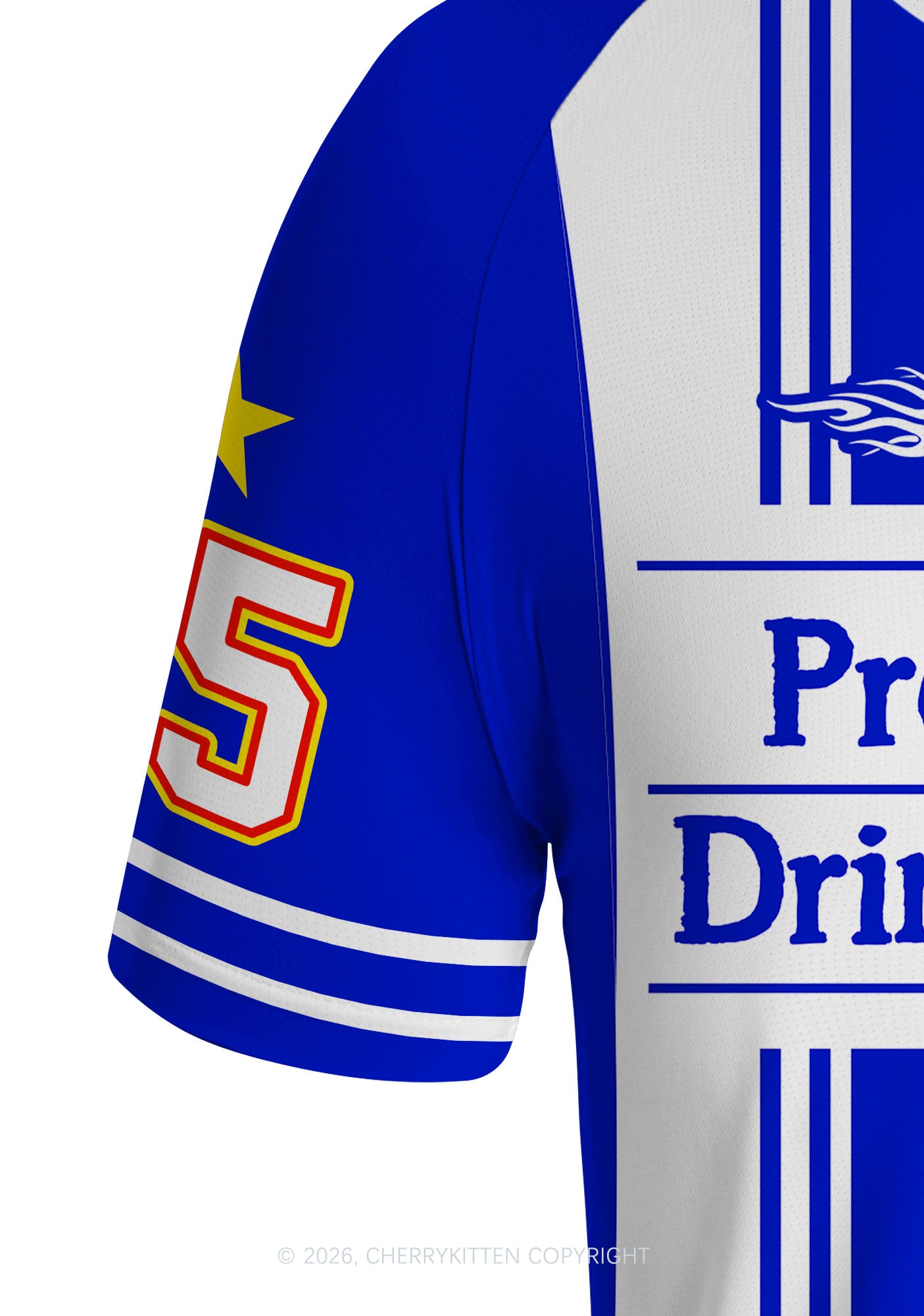 Girls Drink Red Y2K Football Jersey Shirts Cherrykitten