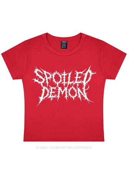 Halloween Spoiled Demon Y2K Baby Tee Cherrykitten