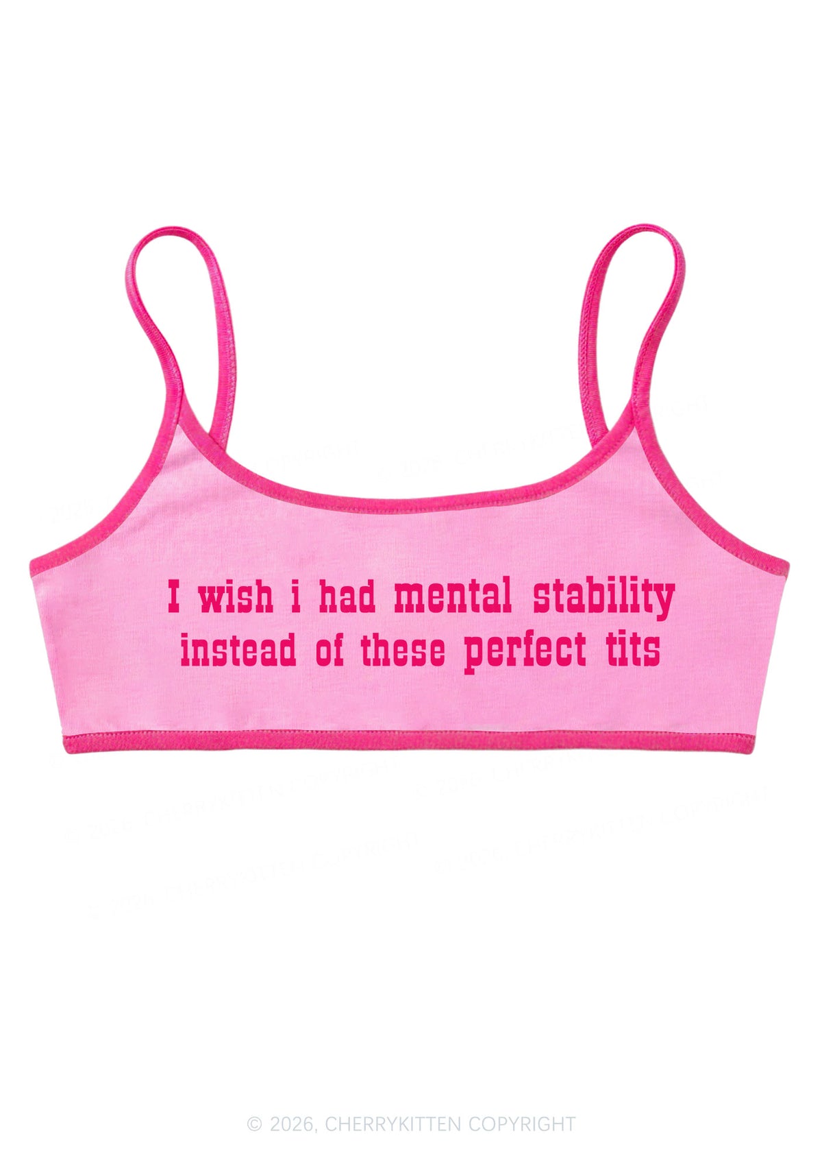 Mental Stability Instead Perfect Txts Y2K Super Crop Cami Cherrykitten