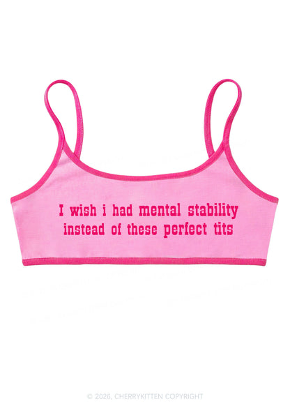 Mental Stability Instead Perfect Txts Y2K Super Crop Cami Cherrykitten