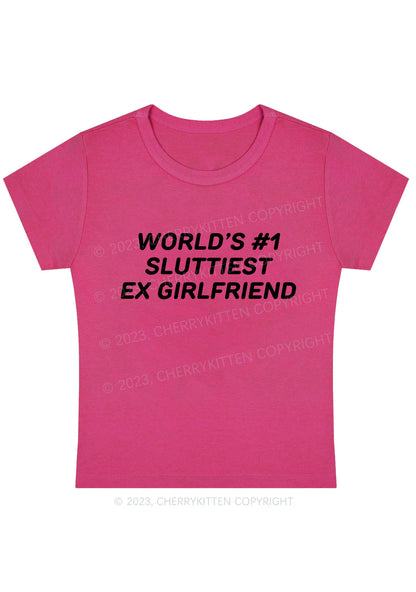 Curvy World's First Slxttiest Ex Girlfriend Y2K Baby Tee Cherrykitten