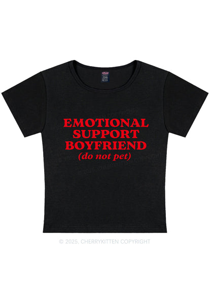 Emotional Support Boyfriend Valentine's Day Y2K Baby Tee Cherrykitten