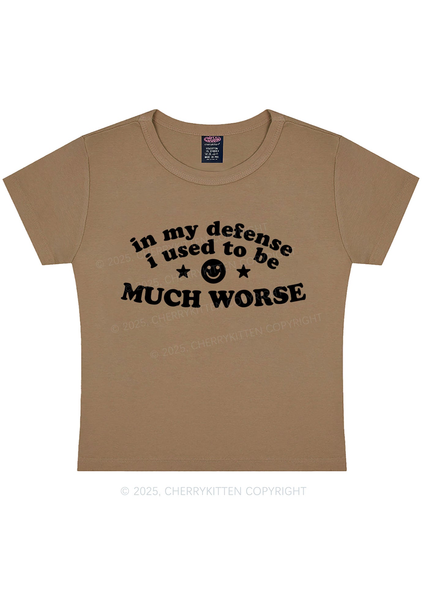 Much Worse Y2K Baby Tee Cherrykitten