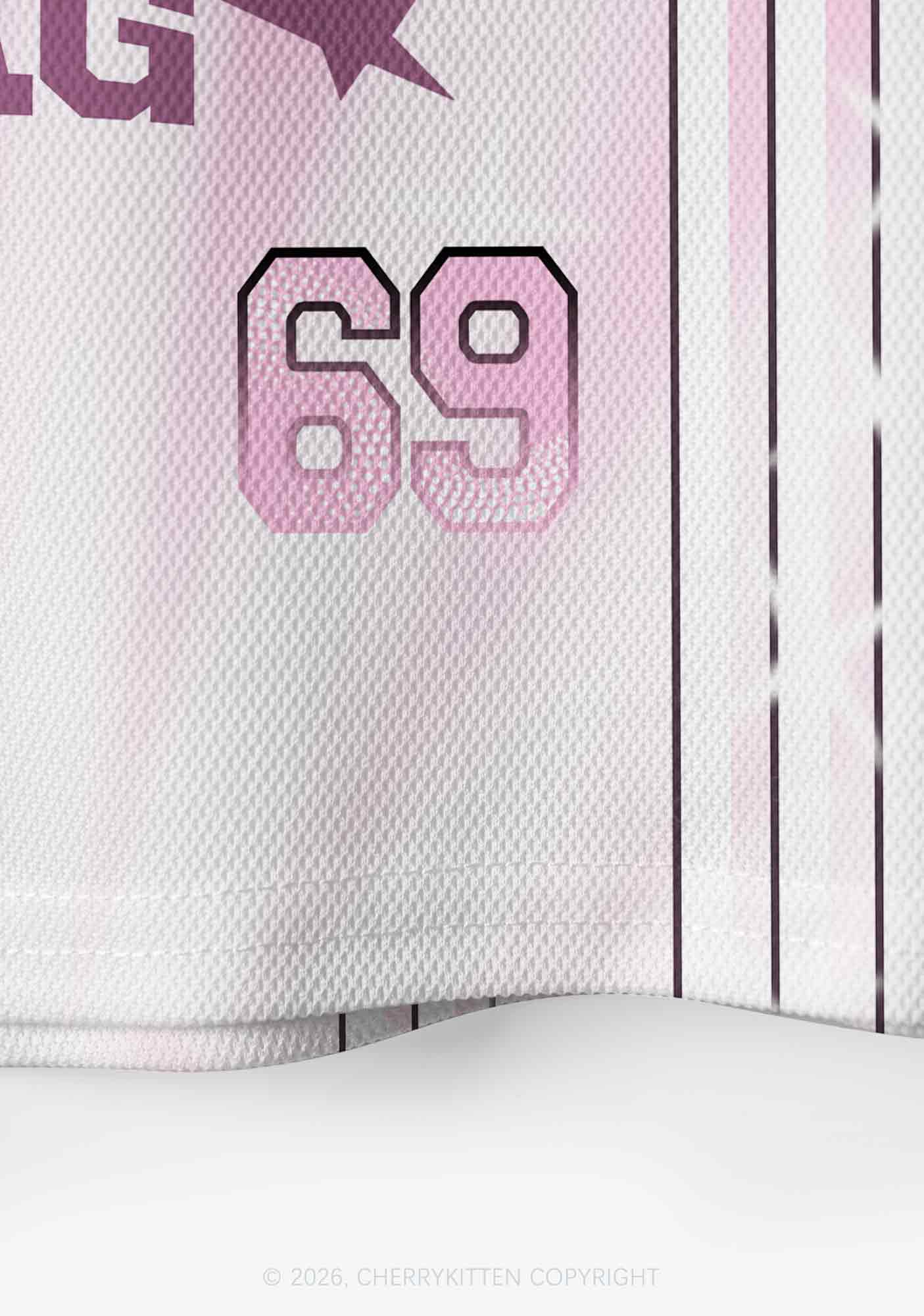 Worlds Faggest Fag Pride Y2K Crop Sport Jersey Shirts Cherrykitten