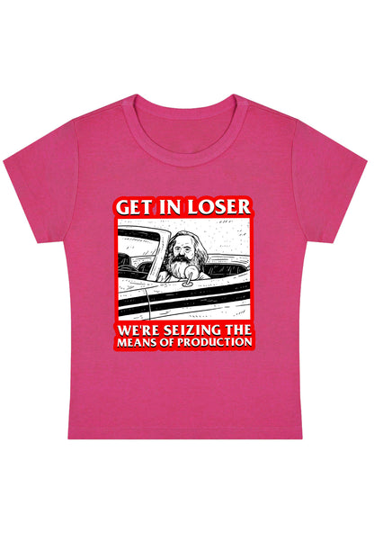 We're Seizing The Means Of Production Y2K Baby Tee