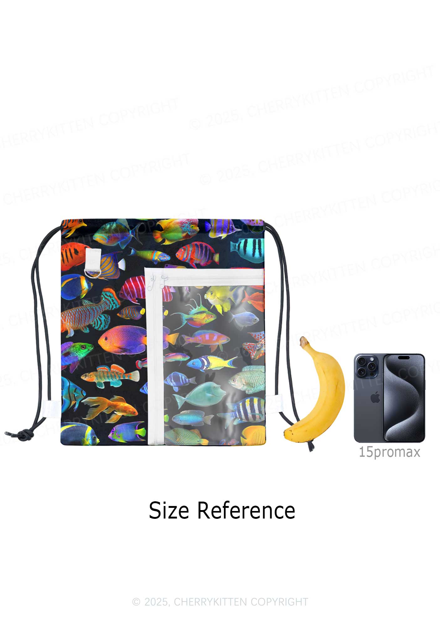 Saltwater Fish Y2K Drawstring Itabag Backpack Cherrykitten