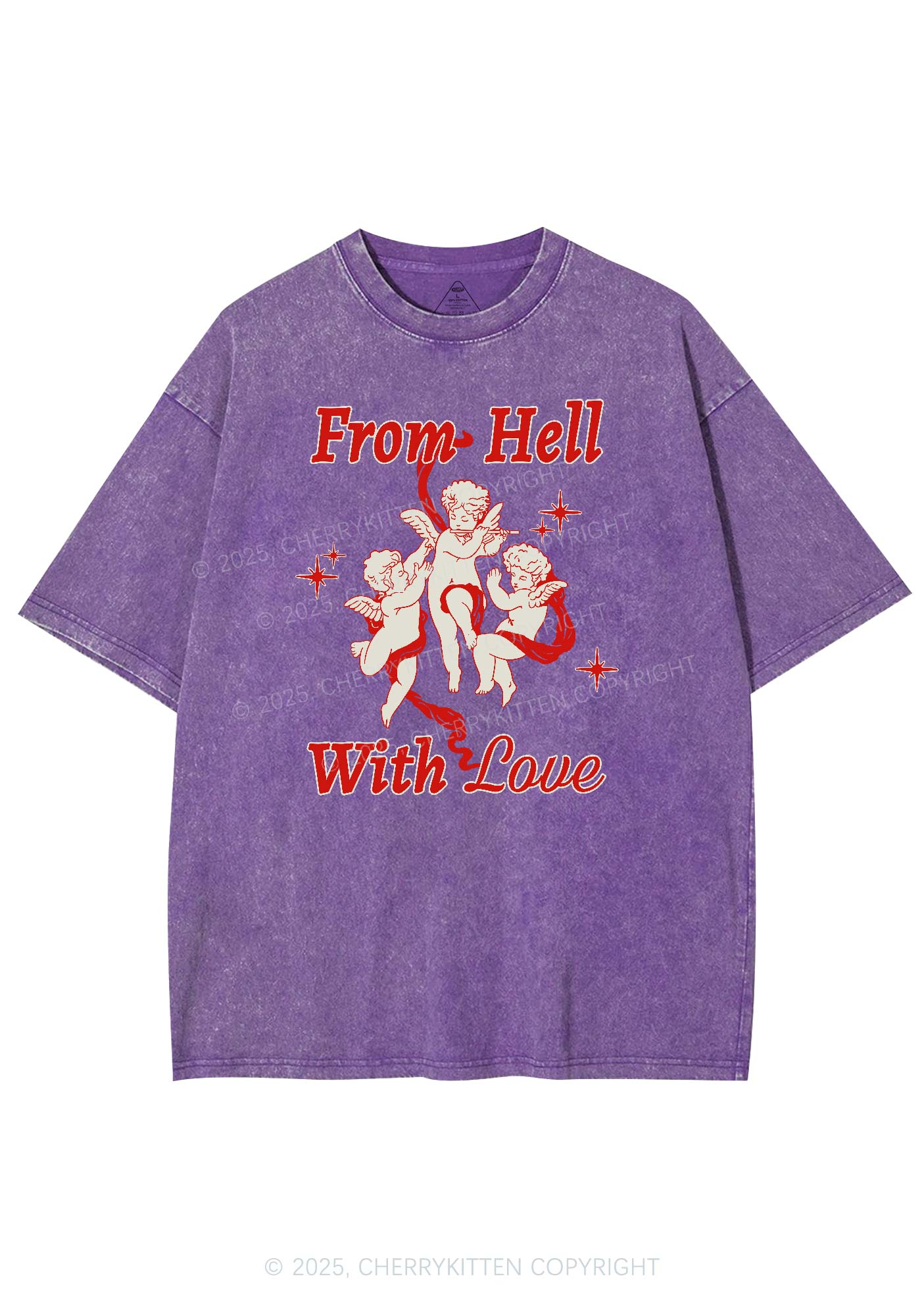 Cupids From Hell Y2K Shirts Washed Tee Cherrykitten