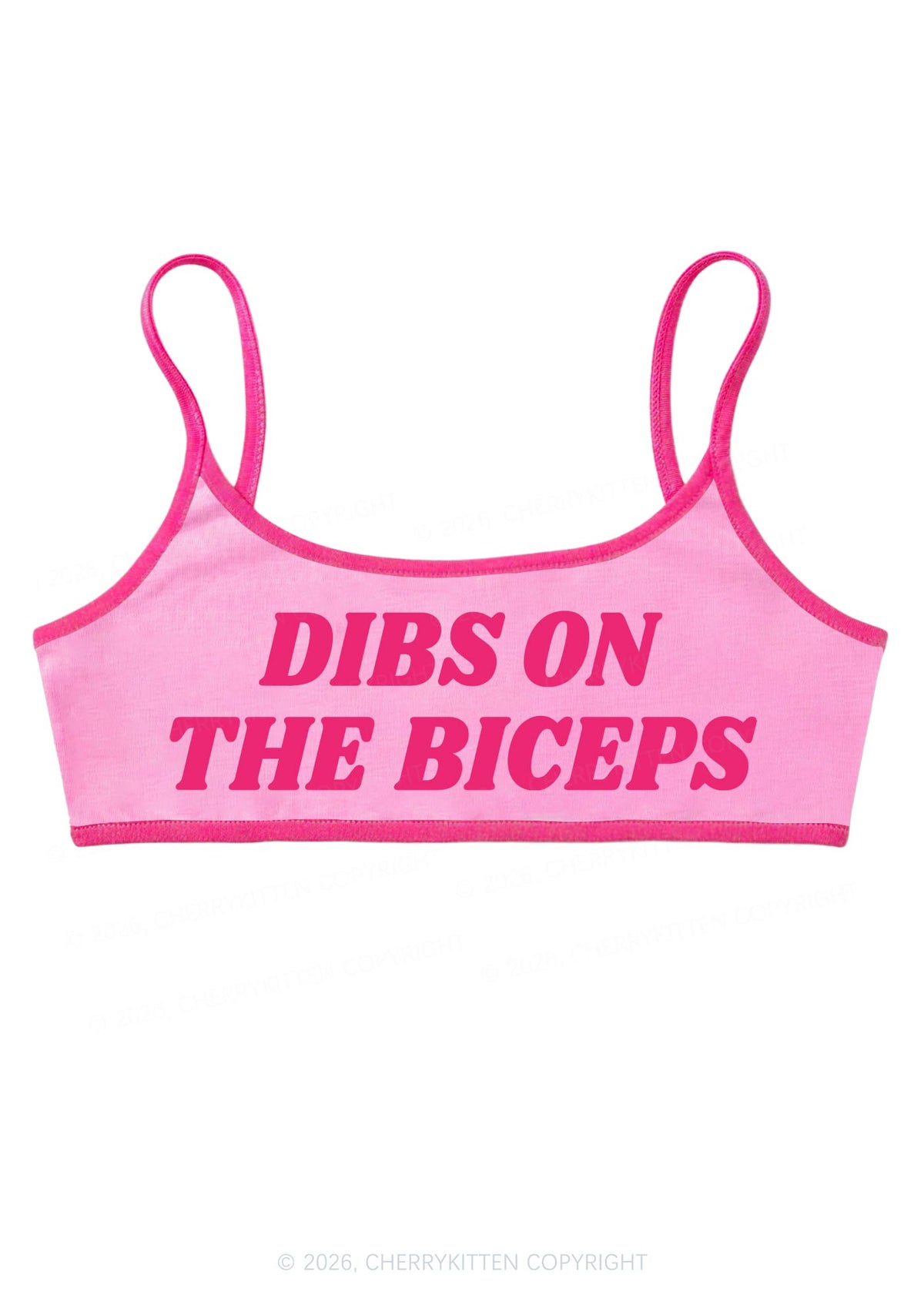 Dibs On The Biceps Y2K Super Crop Cami Cherrykitten