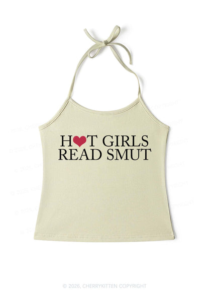 Hot Girls Read Smut Y2K Halter Neck Cami Cherrykitten