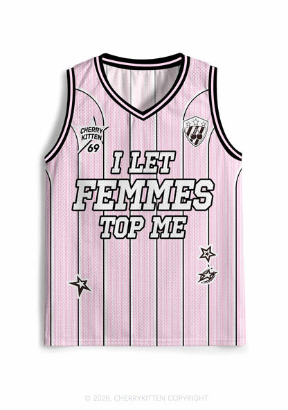 I Let Femmes Top Me Pride Y2K Sport Jersey Tank Cherrykitten