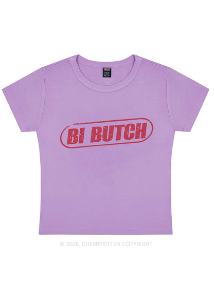 Bi Butch Pride Y2K Baby Tee Cherrykitten