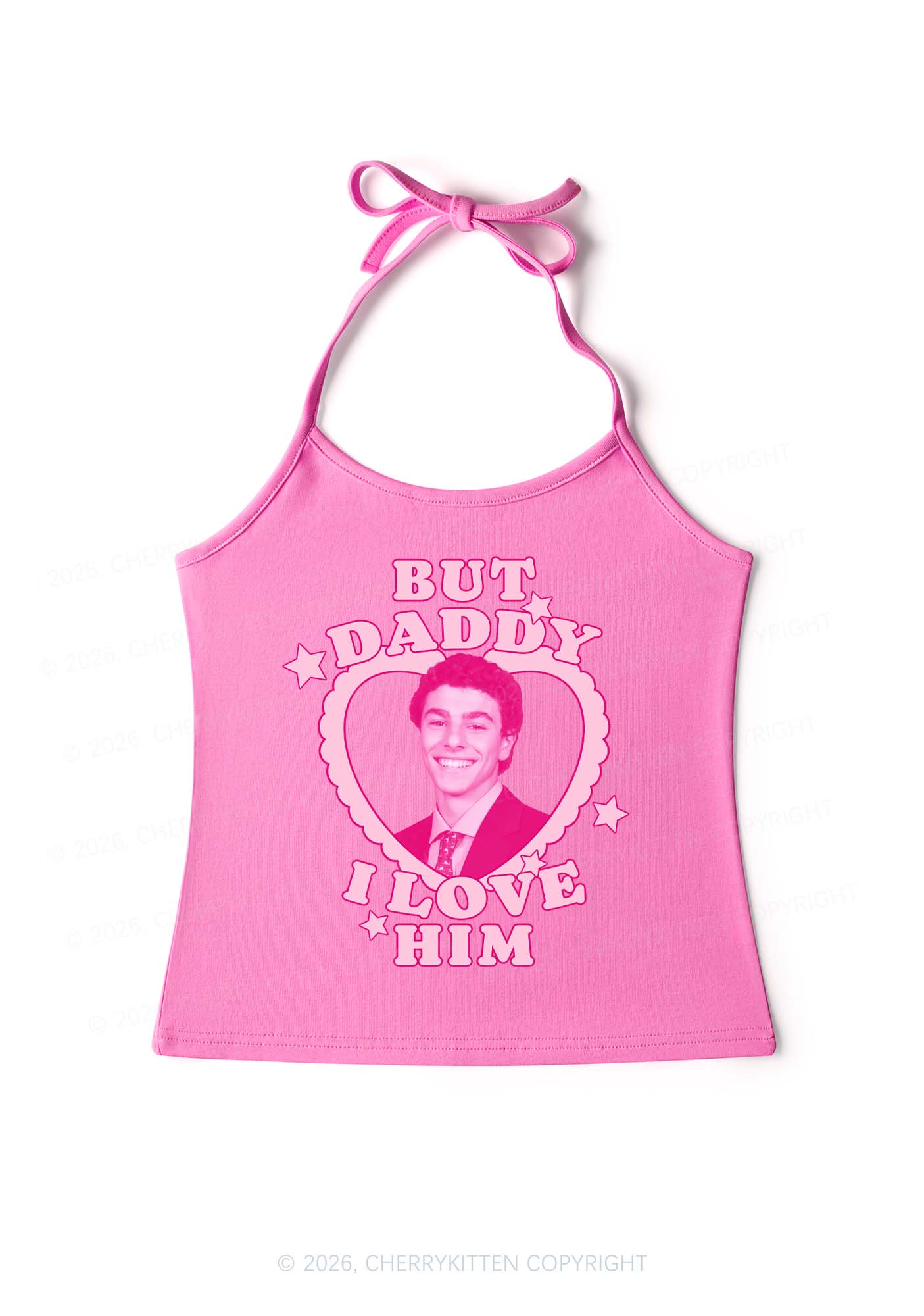 Daddy I Love Him Luigi Y2K Halter Neck Cami Cherrykitten