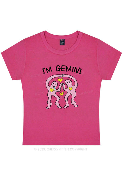 Curvy I'm Gemini Y2K Baby Tee Cherrykitten