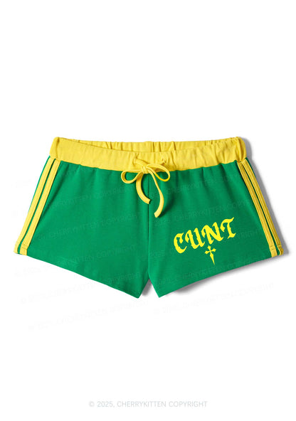 Cxxt Cross Y2K Drawstring Mini Shorts Cherrykitten