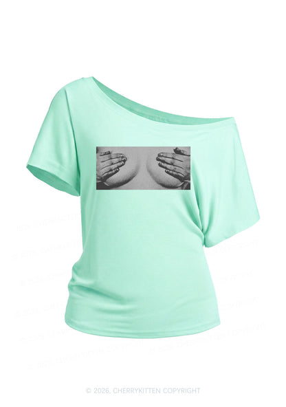 Touch Bxxbs Y2K Off Shoulder Tee Cherrykitten
