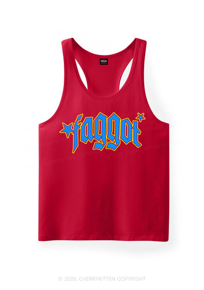 Faggot Stars Pride Y2K Men Racerback Tank Top Cherrykitten