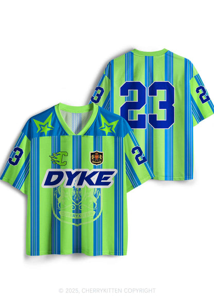 Custom Green DYKE Pride Y2K Sport Jersey Shirts Cherrykitten